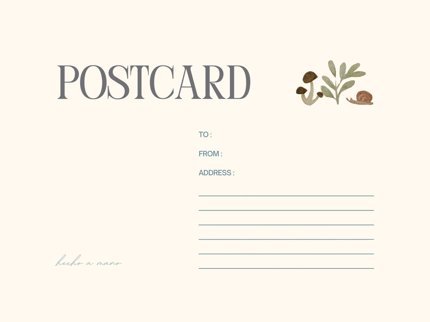 Set de 3 postales "Bosque Mágico"