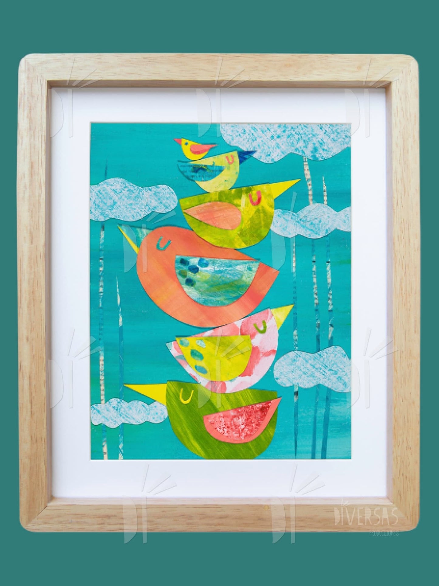 Cuadro "Aves en Equilibrio"