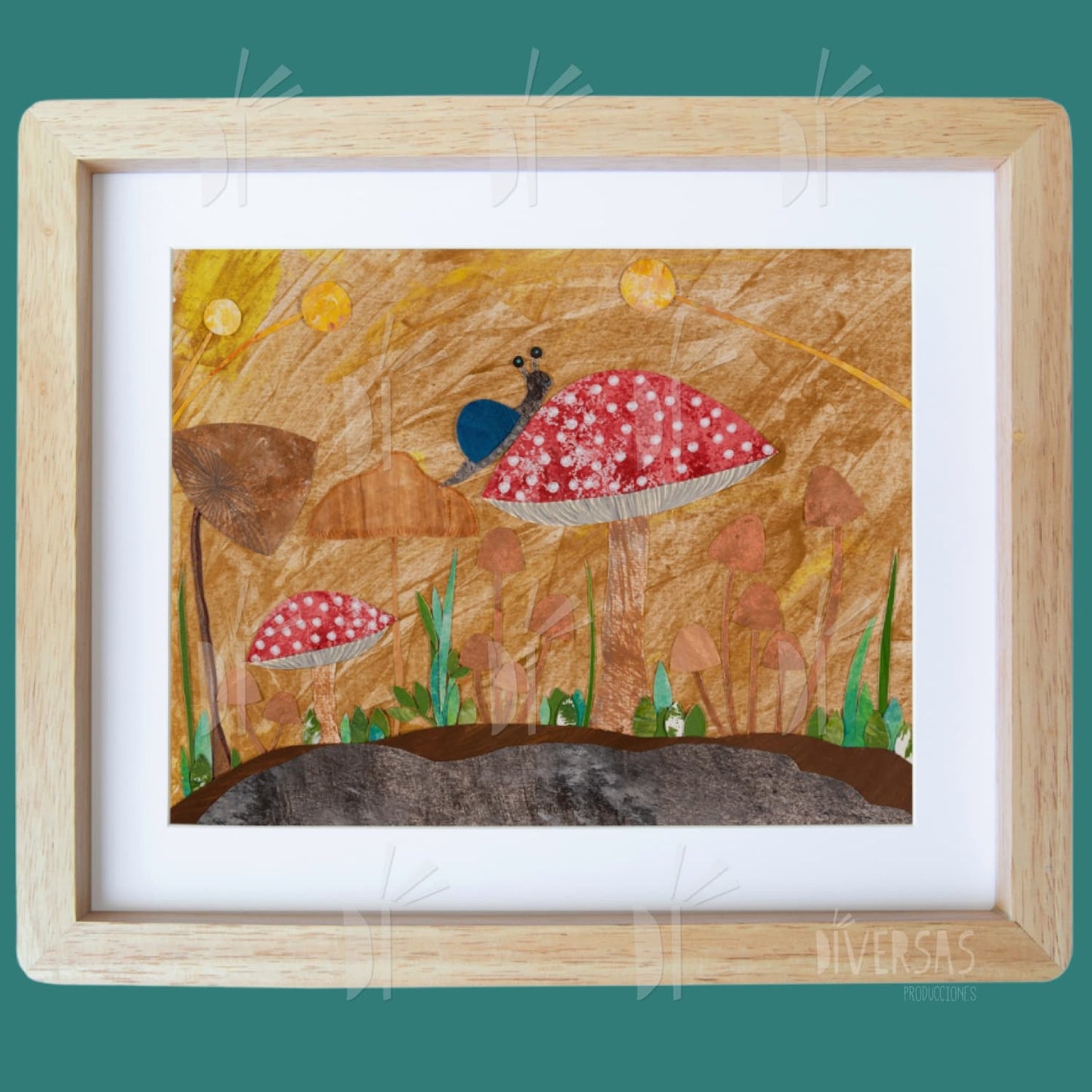 Cuadro Collage Original "Honguito"