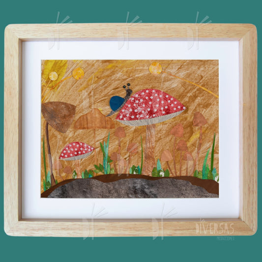 Cuadro Collage Original "Honguito"