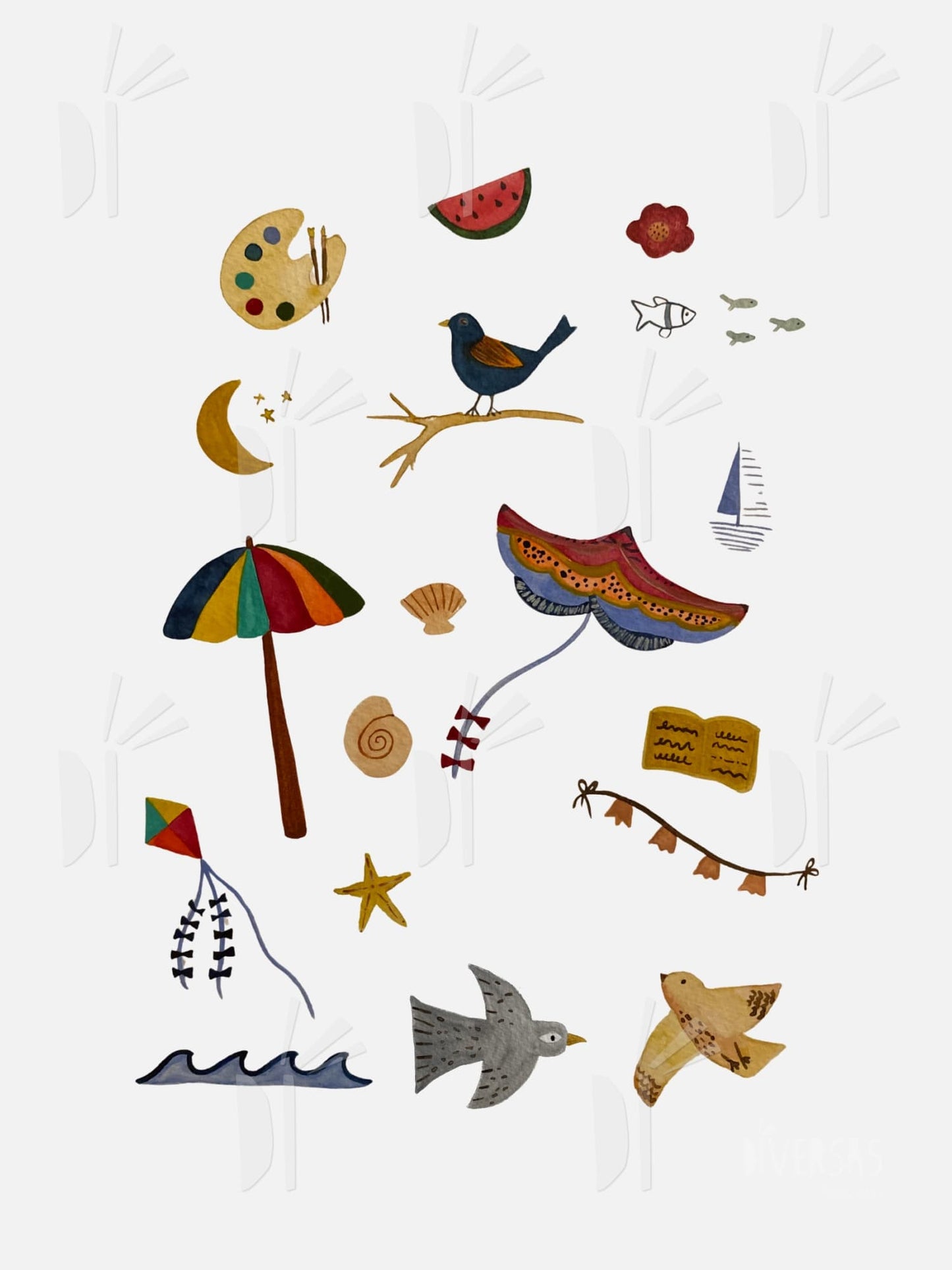 Set de stickers "Animales y Estaciones"