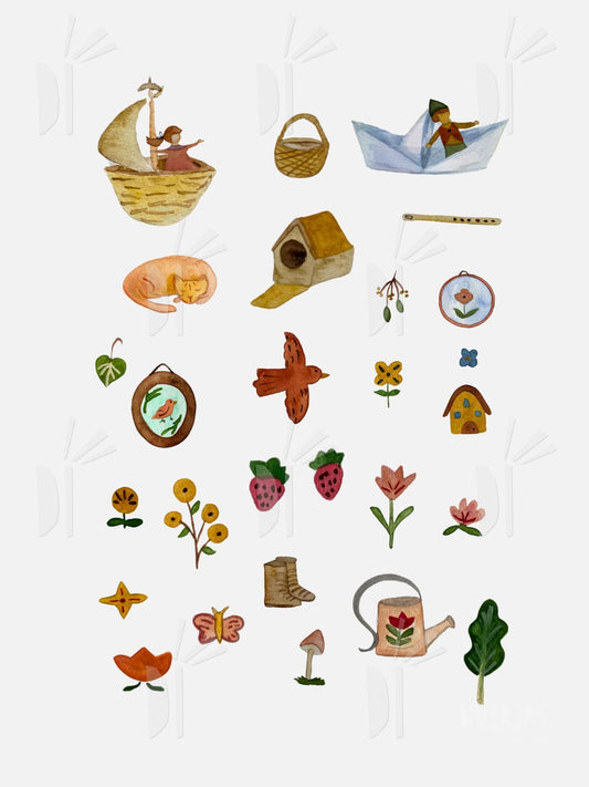 Set de stickers "Aventuras"