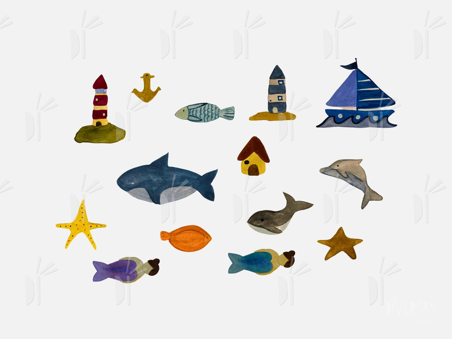 Set de stickers "Aventuras"