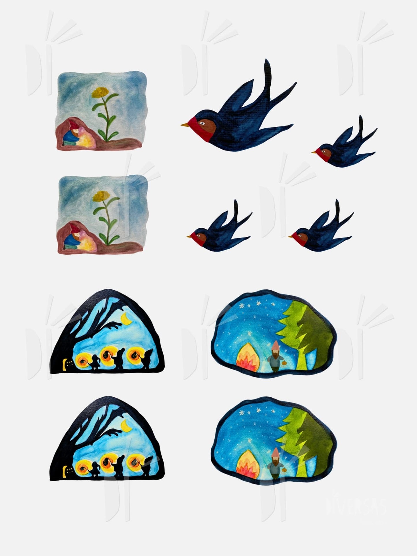 Set de stickers "Mundo Miniatura"